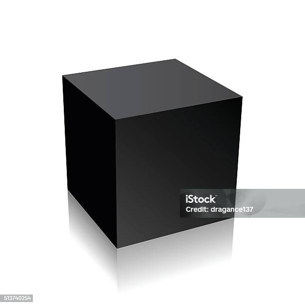 Black 3d Cube Stock Illustration - Download Image Now - Cube Shape ...