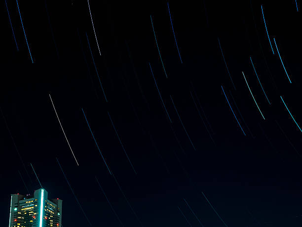 istock Star trails with Yokohama Minato Mirai background 513743150