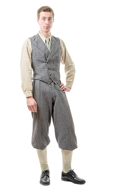 young man with clothes in 20s style.