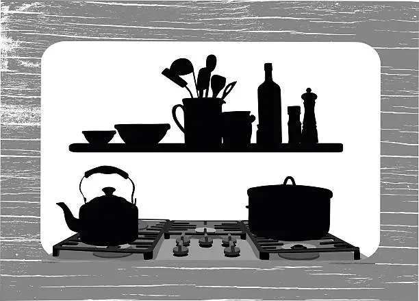 Vector illustration of Country Kitchen