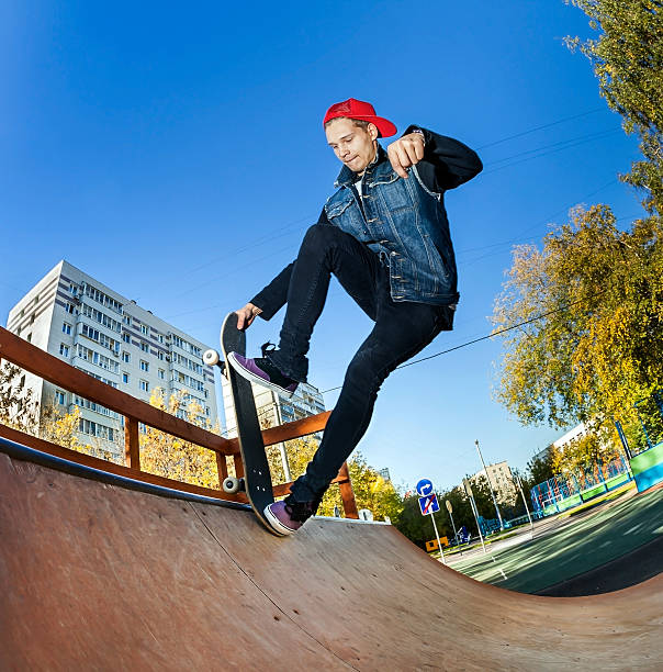 istock Skateboarder in the skatepark 513749344