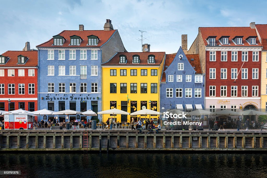 Colorful Houses Nyhavn Copenhagen Colorful Houses at Nyhavn in Copenhagen, Denmark - one of the most popular tourist places in Denmark. Nyhavn, Copenhagen,Denmark Copenhagen Stock Photo