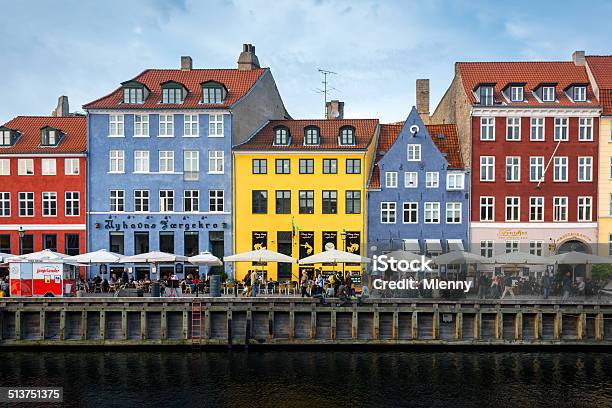 Colorful Houses Nyhavn Copenhagen Stock Photo - Download Image Now - Copenhagen, Nyhavn, Denmark