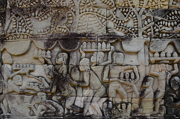 istock sculpture of party at Bayon 513751801