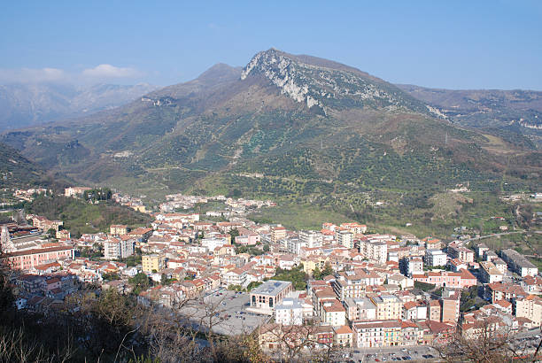 GIFFONI PIANA VALLEY PANORAMA giffoni valle piana stock pictures, royalty-free photos & images