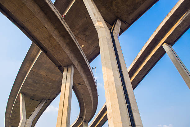 istock Concrete highway overpass Bhumibol Bridge in Thailand 513752385
