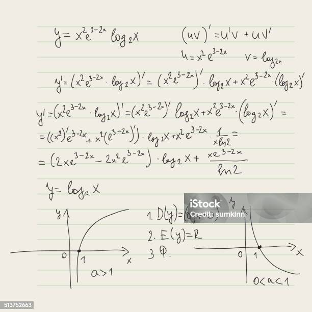 Graph Formulas Patterns Vector Pattern With Mathematical Formulas Stock Illustration - Download ...