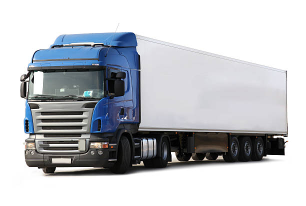 Commercial Land Vehicle (clipping path) Blue Commercial Land Vehicle with clipping path on white background oresund region photos stock pictures, royalty-free photos & images