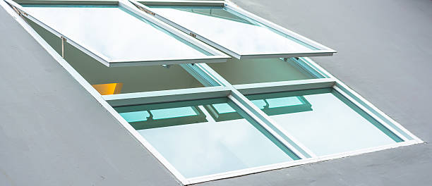 istock white mirror window on the bulding ,day time 513756685