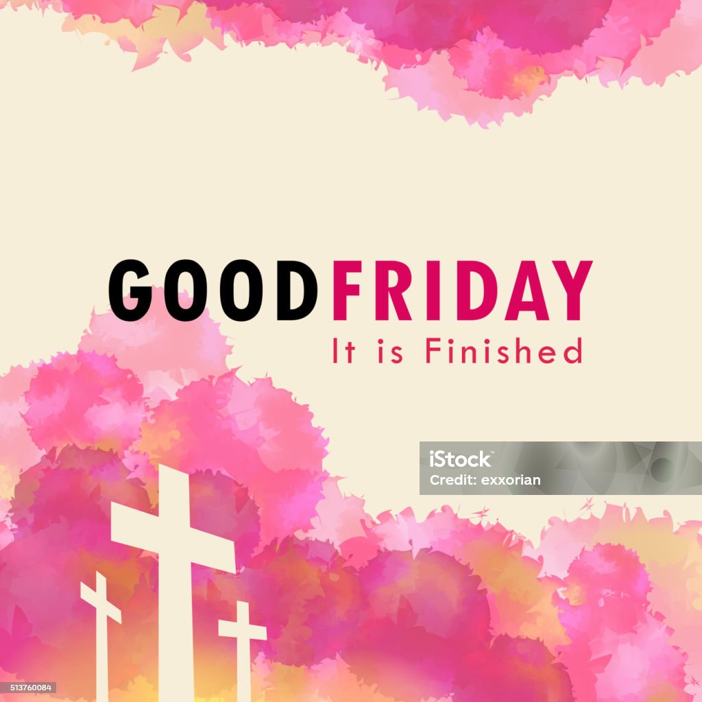 Good Friday Resurrection, He Is risen. Easter stock vector