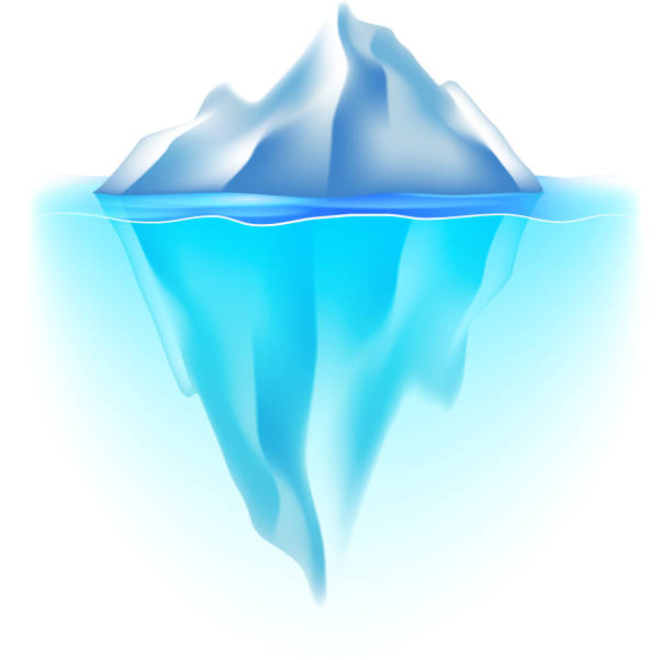 Iceberg sola su bianco vettoriale - illustrazione arte vettoriale