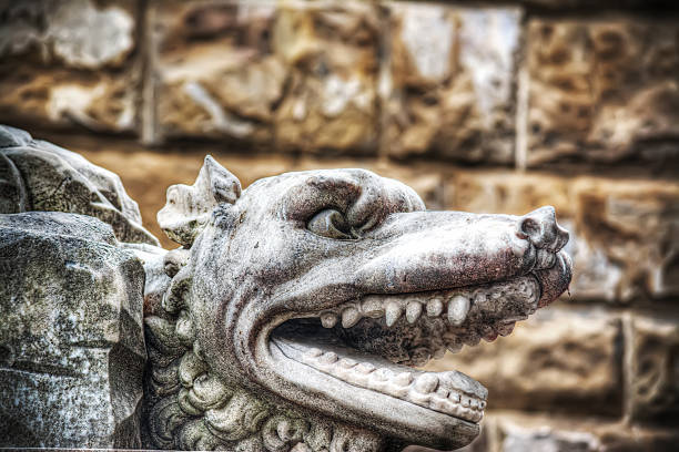 detalhe de hercules e caco estátua - cacus imagens e fotografias de stock