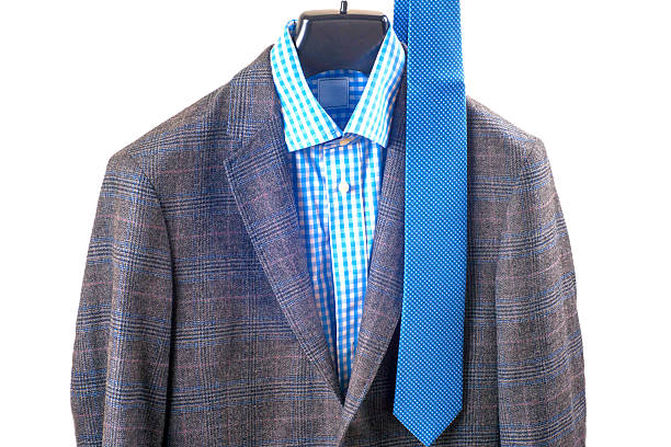 istock Men's shirts on hangers 513764308