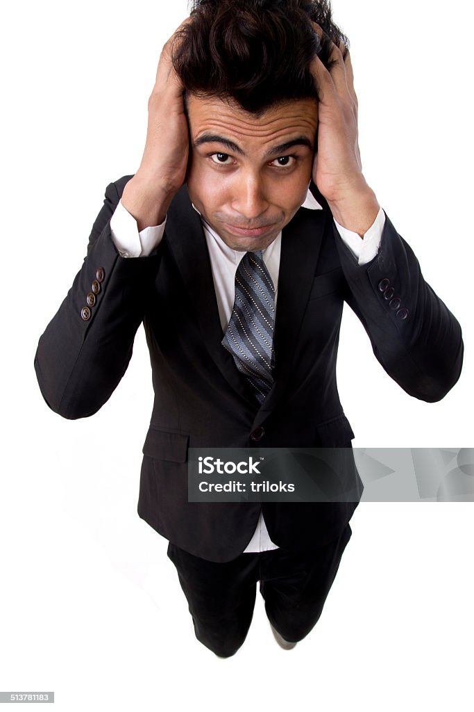 High angle view of a frustrated businessman Frustration 20-24 Years Stock Photo