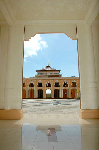 a view at mosque Baitul Izzah in Tarakan Indonesia