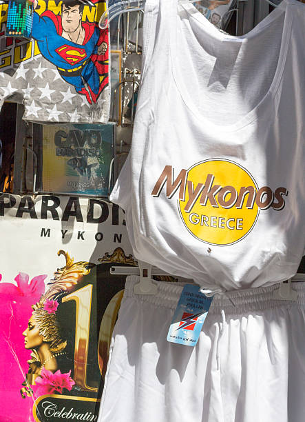 mykonos town w cyclades, grecja - superman superhero shirt heroes zdjęcia i obrazy z banku zdjęć