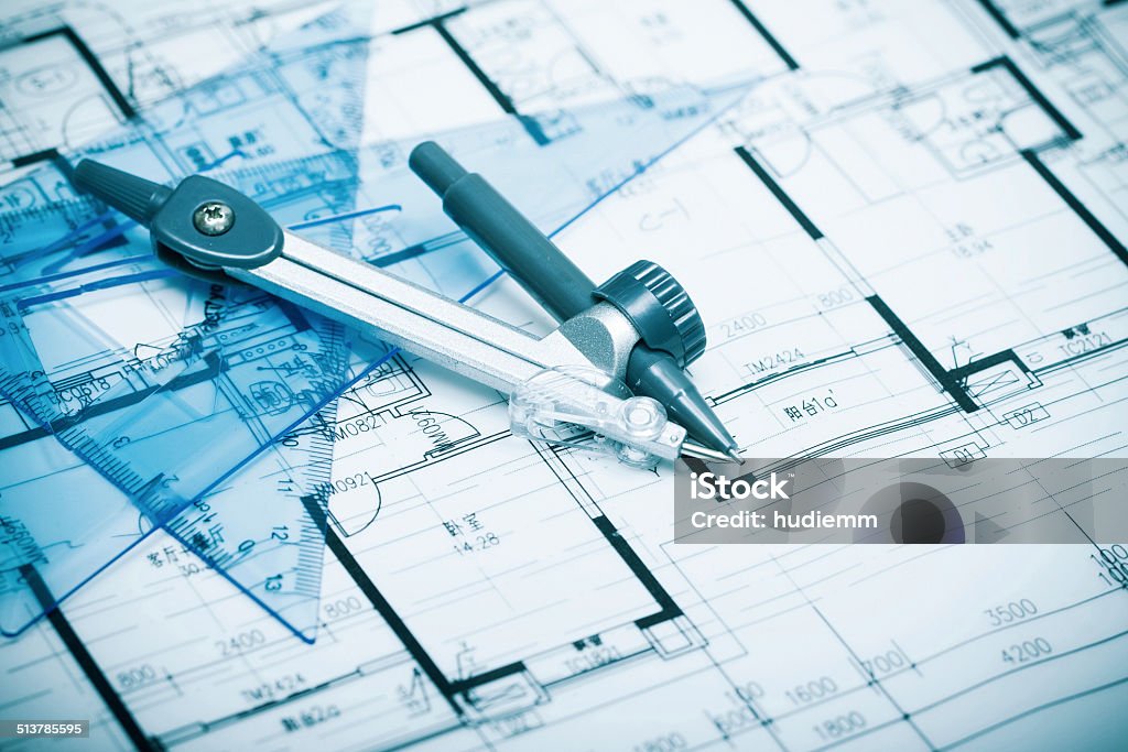 Architecture blueprints background Part of architectural blueprints background Architecture Stock Photo