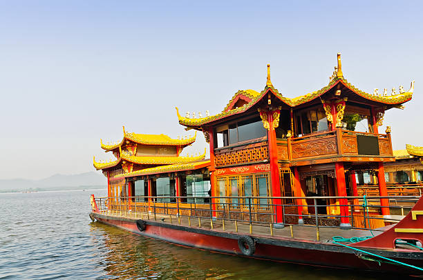 istock Hangzhou west lake traditional ship 513785729
