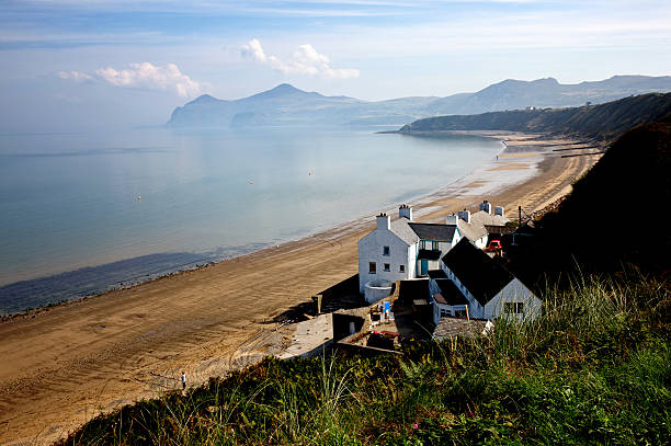Welsh beach scene on the Lleyn Peninsula Welsh beach scene at Nefyn Morfa on the Lleyn Peninsula wales photos stock pictures, royalty-free photos & images