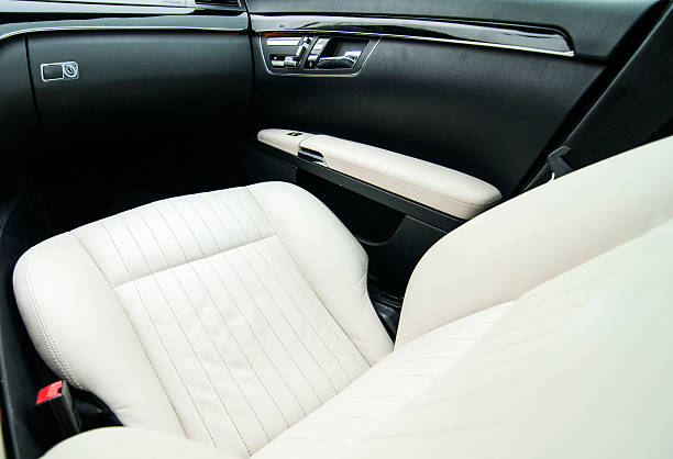 istock modern car seat, white leather car seats close up 513786053
