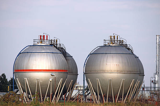 istock oil tanks on field industry zone 513786861