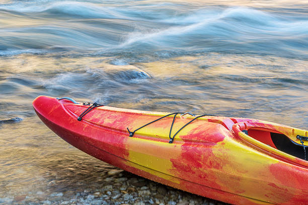 istock Bow of whitewater kayak 513792144