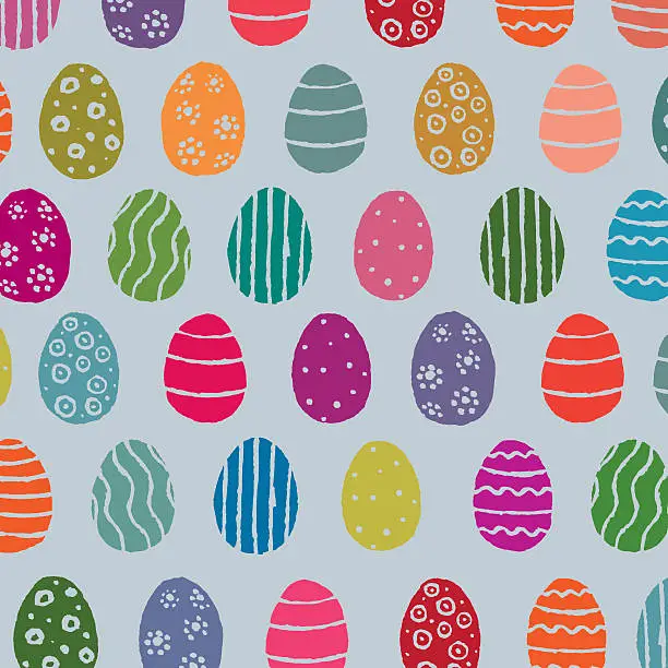 Vector illustration of Easter Eggs Pattern