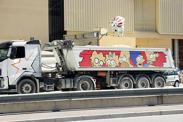 i simpson camion - fox network foto e immagini stock