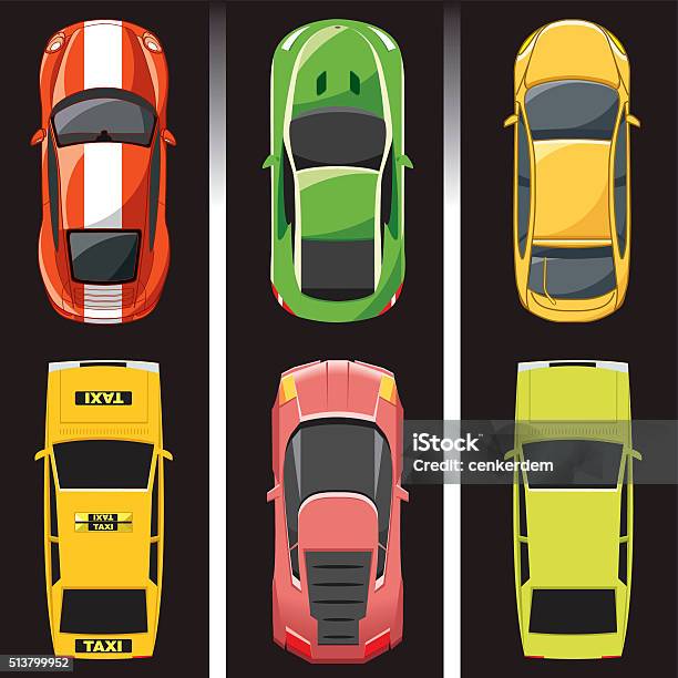 Top View Car Set Stock Illustration - Download Image Now - Racecar, Car, Sports Car