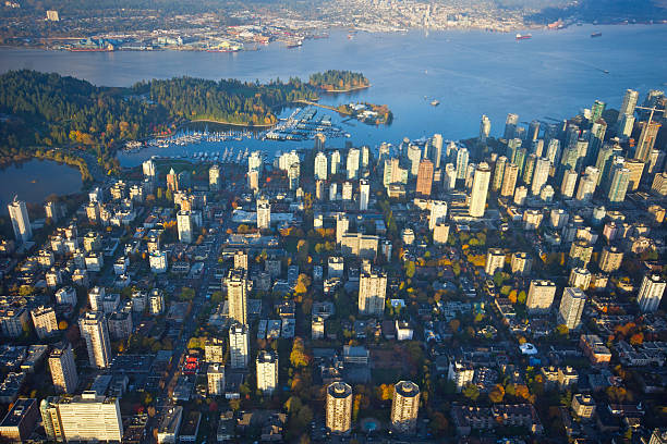 Aerial View of Vancouver, Canada stock photo