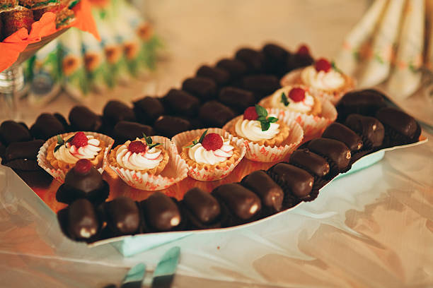 istock Different delicious desserts and cakes on the buffet table 513801578