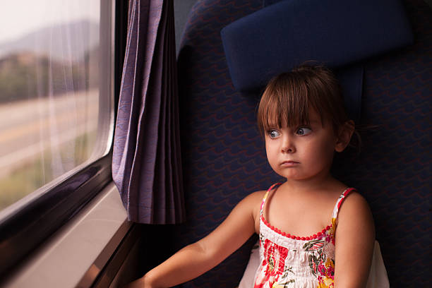 istock Little Girl Traveling by Train 513803334