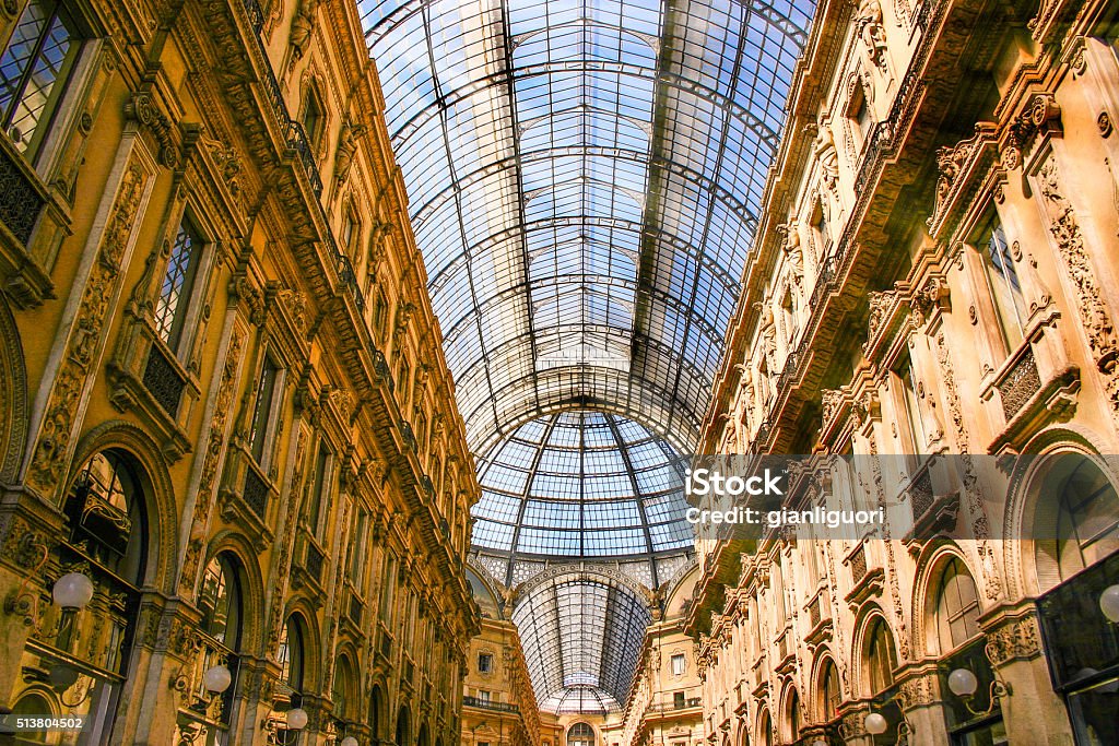 Galleria Vittorio Emanuele in Milan, Italy Ancient Stock Photo