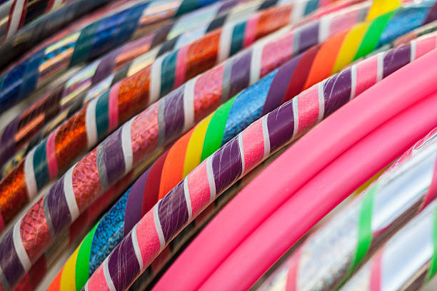 istock Hula hoop assortment with bright colors on display 513806048