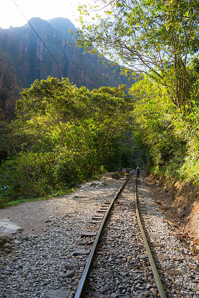 istock Railway track and Machu Picchu mountains, Peru 513806548