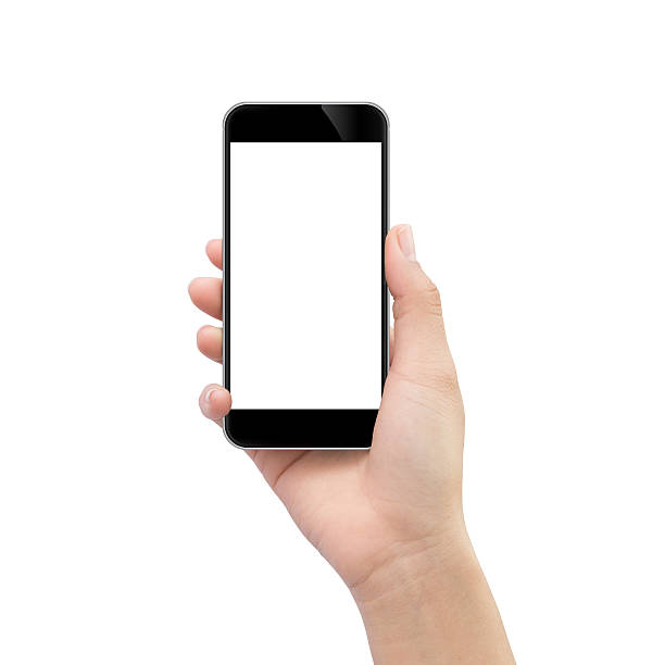 istock hand holding black phone isolated on white clipping path inside 513807794