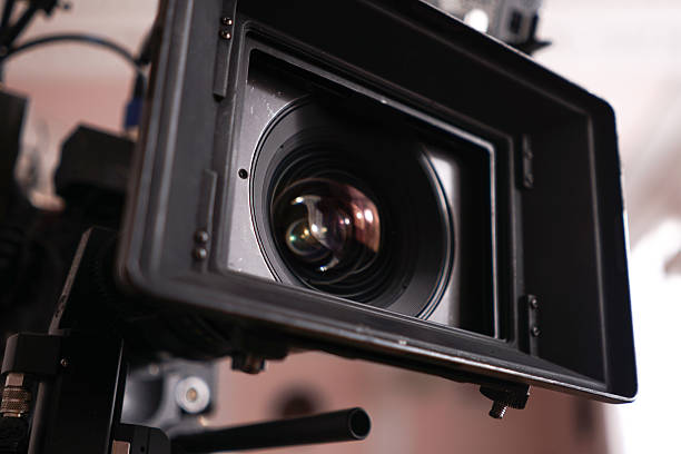 istock close up of Professional digital video camera 513809466