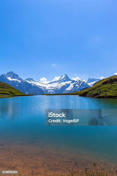 Stunning View Of Bachalpsee And The Alps Stock Photo - Download Image Now - Backgrounds, Bern, Bern Canton