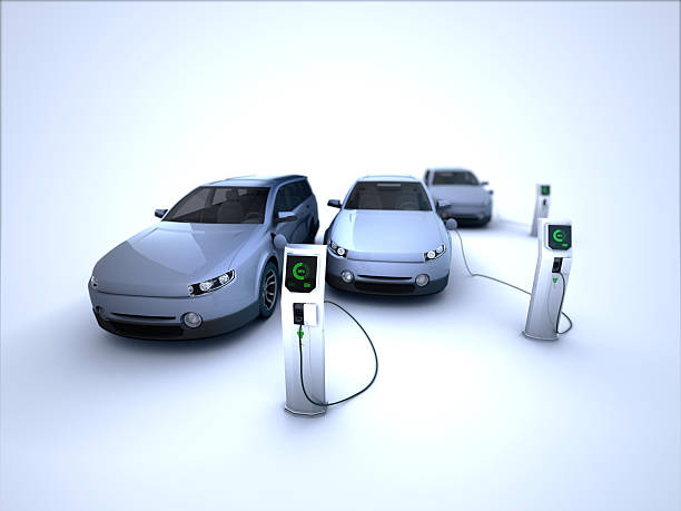 Charging Electric Car stock photo
