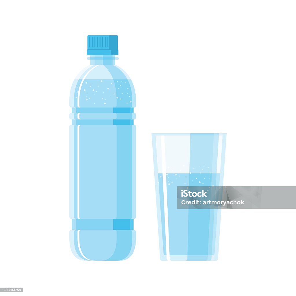 Chai Nước Tự Nhiên Và Thủy Tinh Hình minh họa Sẵn có - Tải xuống ...