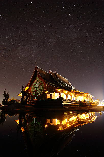 istock Phuproud Temple and Milky Way 513815556