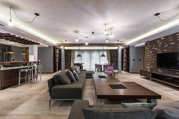 istock Luxury villa living room interior 513817644