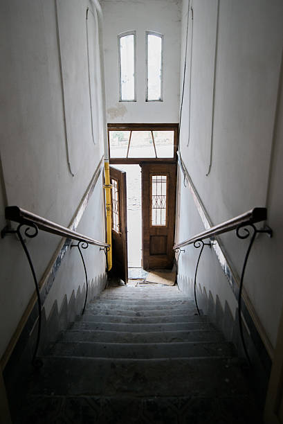 istock Wooden door in an old wall 513817890