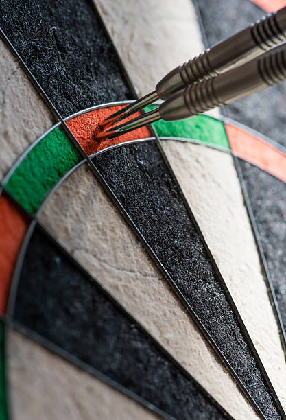 istock Darts in a dartboard, hit the maximum score 513818144