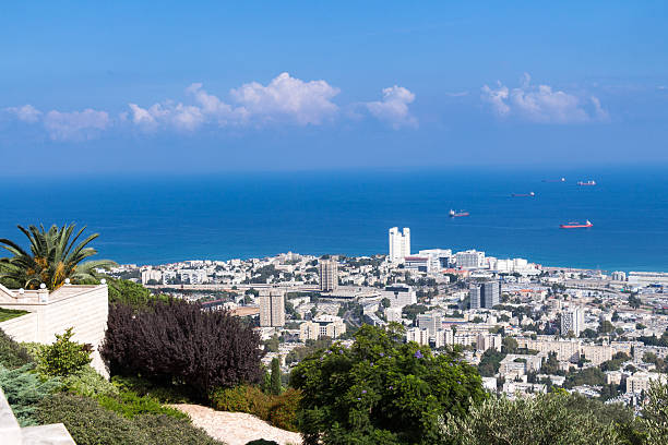 istock Seaview from mountain. Cityscape. Haifa 513818156