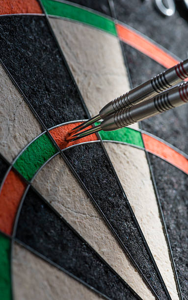 istock Two Darts in a dartboard, hit the maximum score 513818256