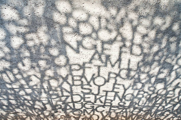 Shadow like scrambled letters, code or the basis of a new idea