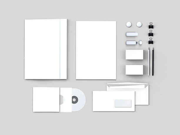 istock Corporate Stationery, Branding Mock-up isolated on light grey background. 513819930
