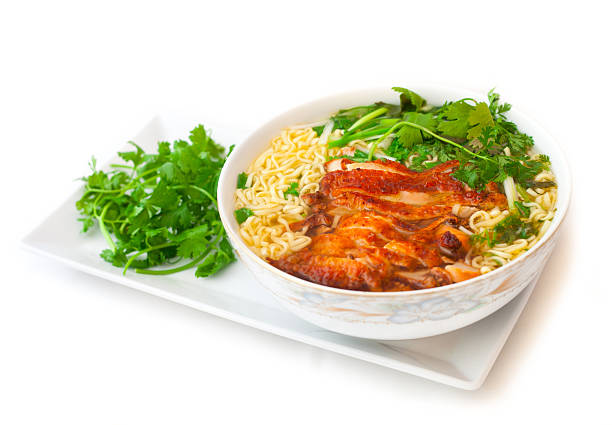 istock Vietnamese duck soup with roasted duck 513820622