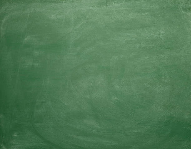 Blank greenboard, empty space with chalk traces stock photo